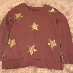 Pink Sweater with Gold Stars